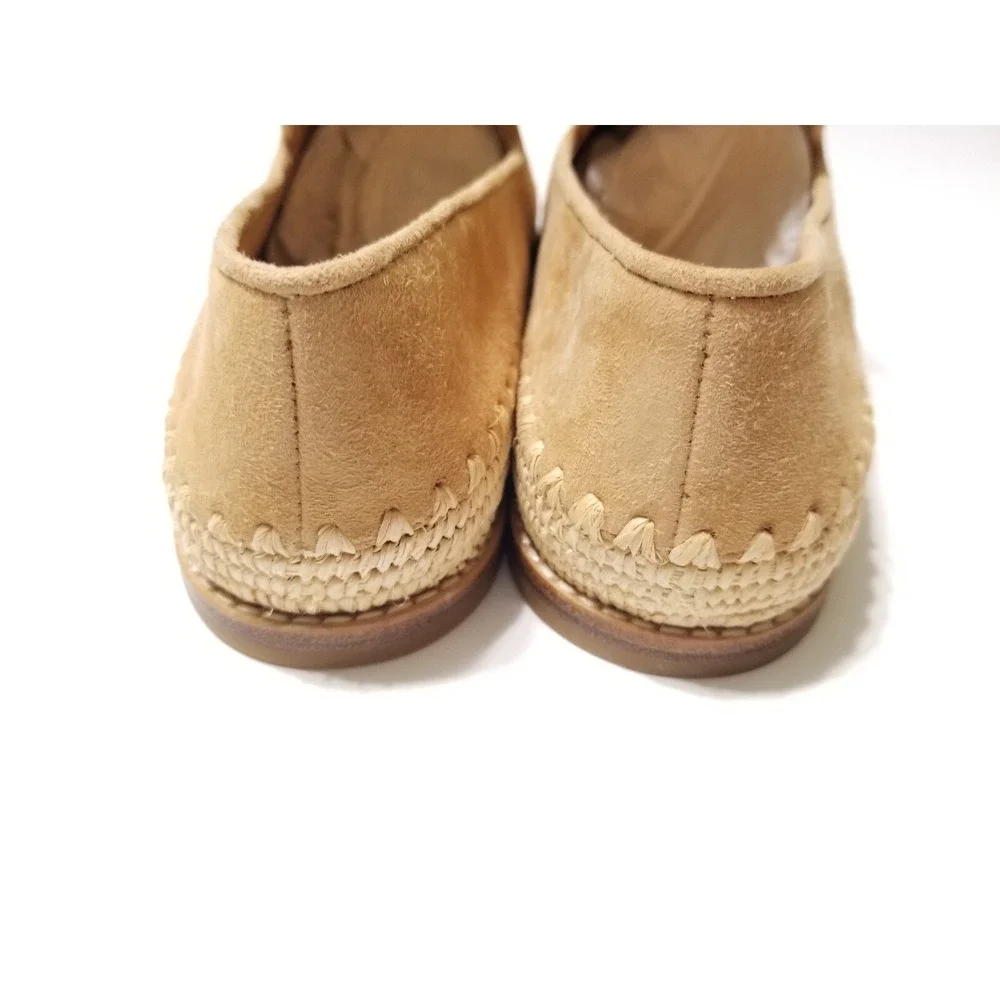 Vince Jalen Suede Leather Espadrille Flat Loafer Roasted Cashew NIB Size 9 $295